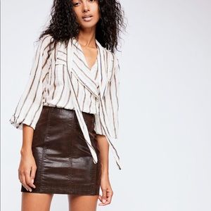 NEVER WORN Free People Brown Modern Femme Skirt